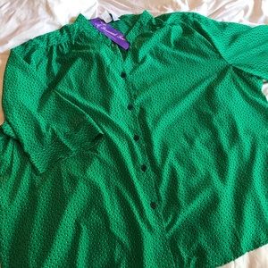 Blouse Green Plus Size